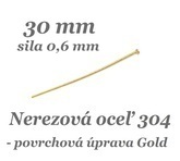 Ketlovací nit 30x0,6mm /zlatá farba/ - nerez.oceľ 304