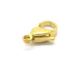 Karabínka 12mm /galvan. 24K Au/ - nerez.oceľ 304