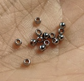 Zatláčacia korálka 2x1,5mm, prievlak 1mm - nerez.oceľ 316
