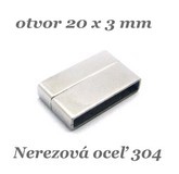 Magnetické zapínanie 22x13mm - nerez.oceľ 304