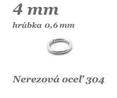 Uzavreté spoj.krúžky 4x0,6mm - nerez. oceľ 304