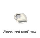 Srdce - zámok - nerez. oceľ 304