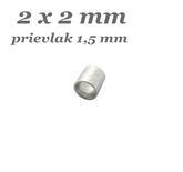 Zatláčací rokajl 2x2mm, prievlak 1,5mm - nerezová oceľ 304