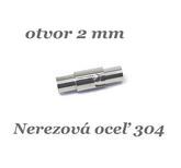 Bajonetové magnetické zapínanie 2mm - nerez. oceľ 304