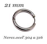 Kruhová roztváracia náušnica 21mm - nerez.oceľ 304 a 316