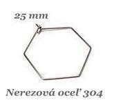 Hexagon 25mm - nerez. oceľ 304