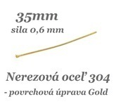 Ketlovací nit 35x0,6mm /zlatá farba/ - nerez.oceľ 304